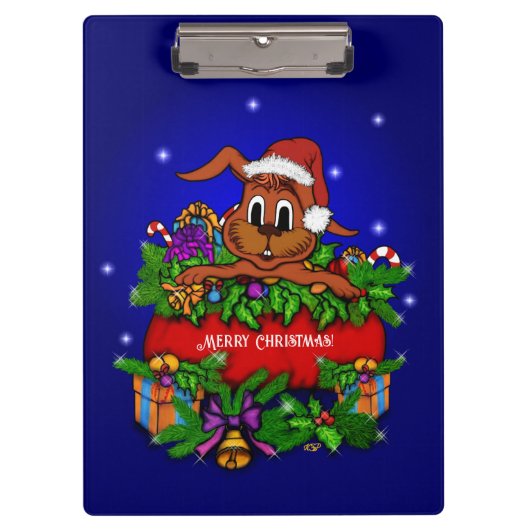 クリスマス・ウサギ クリップボード (正面)