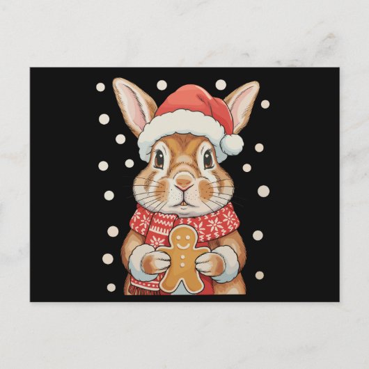 クリスマス ウサギ サンタ ハット 生姜パン クッキー (正面)