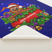 クリスマス・ウサギ シェルパブランケット (3/4)