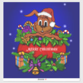 クリスマス・ウサギ シール (シート)