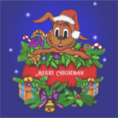 クリスマス・ウサギ シール (正面)