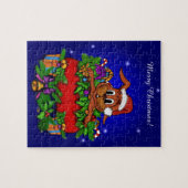 クリスマス・ウサギ ジグソーパズル (横)