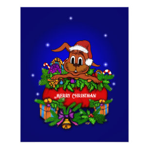 クリスマス・ウサギ フォトプリント