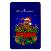 クリスマス・ウサギ マグネット (縦)