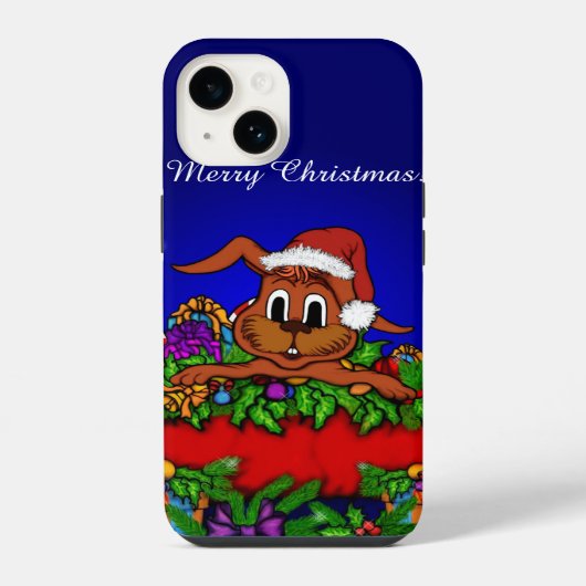 クリスマス・ウサギ iPhoneケース (裏面)