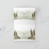 クリスマス　ウッドランド　松の森　水彩画 シーズンカード (内部)