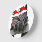 クリスマス・ウース ラウンド壁時計 (傾斜)