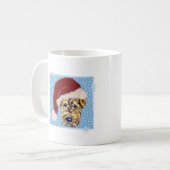 クリスマス・エアデール コーヒーマグカップ (正面左)