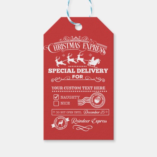 クリスマス エクスプレス 特別配送 ワルイ コウテイ ギフトタグ (正面)