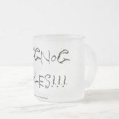 クリスマス"エッグノッグ"は-曇らされたガラスのマグを支配します フロストグラスマグカップ (正面右)