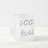 クリスマス"エッグノッグ"は-曇らされたガラスのマグを支配します フロストグラスマグカップ (正面左)