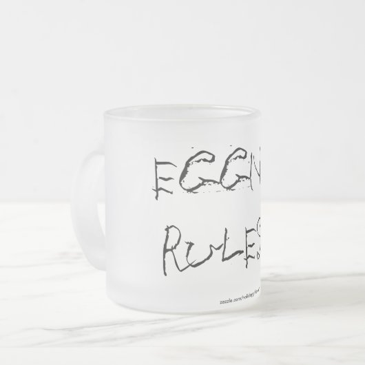 クリスマス"エッグノッグ"は-曇らされたガラスのマグを支配します フロストグラスマグカップ (正面左)