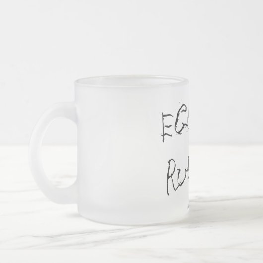 クリスマス"エッグノッグ"は-曇らされたガラスのマグを支配します フロストグラスマグカップ (左)