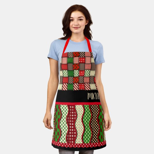 クリスマス エプロン (着用した状態)