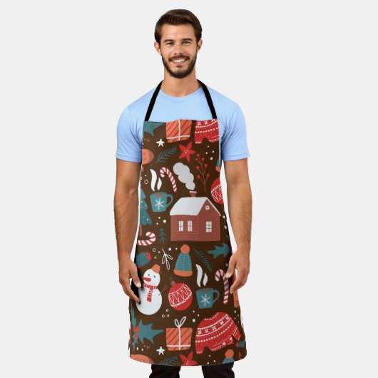 クリスマス エプロン (着用した状態)