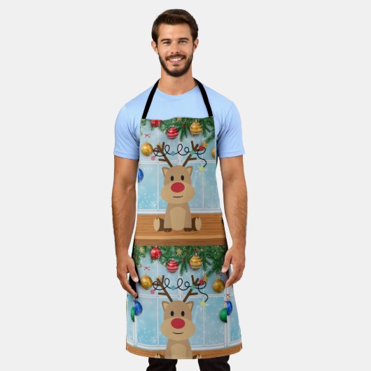 クリスマス エプロン (着用した状態)