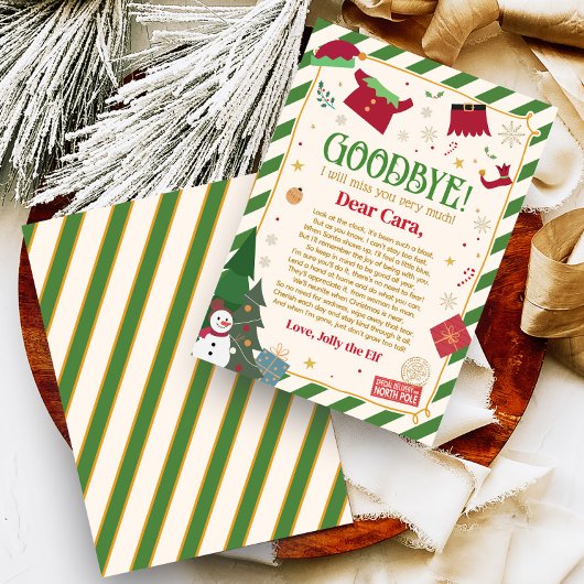クリスマス エルフからの手紙 お別れカード 招待状