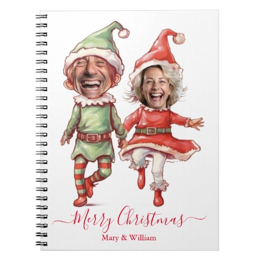 クリスマス+エルフ2枚の写真 ノートブック (正面)