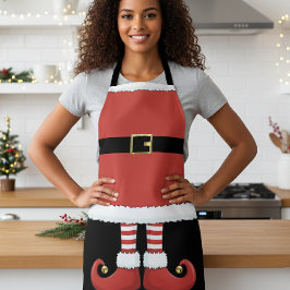 クリスマス エルフ ホリデー レッド エプロン