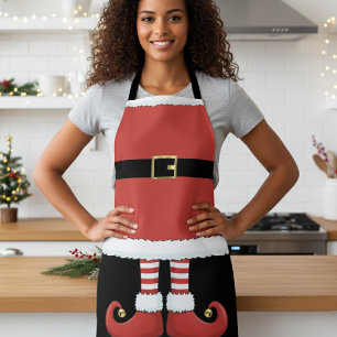 クリスマス エルフ ホリデー レッド エプロン