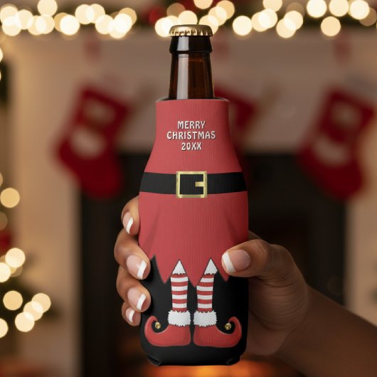 クリスマス エルフ ホリデー 赤 ボトルクーラー