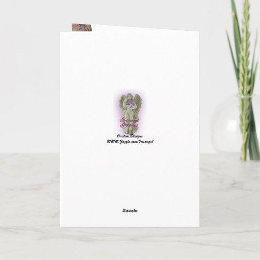 クリスマス・エレガンス・カード・金ゴールドとビクトリアン赤 シーズンカード (裏面)