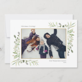 クリスマス エレガント 水彩 グリーン 花卉 フォト