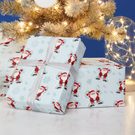 クリスマス エレメント サンタクロース ラッピングペーパー