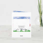 クリスマス・エンジェルとスター・ホリデー・グリーティング・カード カード (裏面)