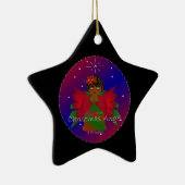 クリスマス・エンジェルベビーブラックII セラミックオーナメント (右)