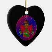 クリスマス・エンジェルベビーブラックII セラミックオーナメント (右)