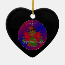 クリスマス・エンジェルベビーブラックII セラミックオーナメント