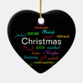 クリスマス・エンジェルベビーブラックII セラミックオーナメント (裏面)