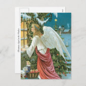 クリスマス・エンジェル・アット・ザ・ウィンドウ シーズンポストカード (正面/裏面)