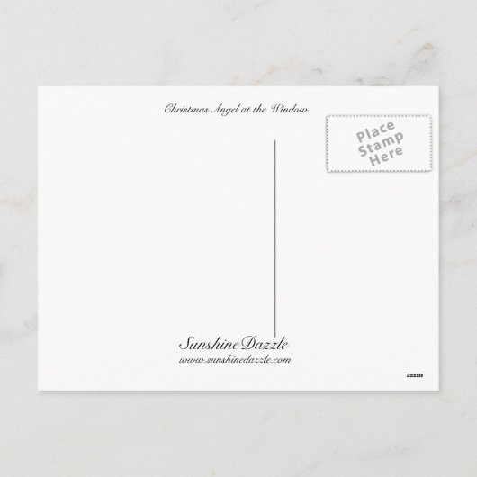 クリスマス・エンジェル・アット・ザ・ウィンドウ シーズンポストカード (裏面)