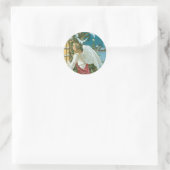 クリスマス・エンジェル・アット・ザ・ウィンドウ ラウンドシール (バッグ)