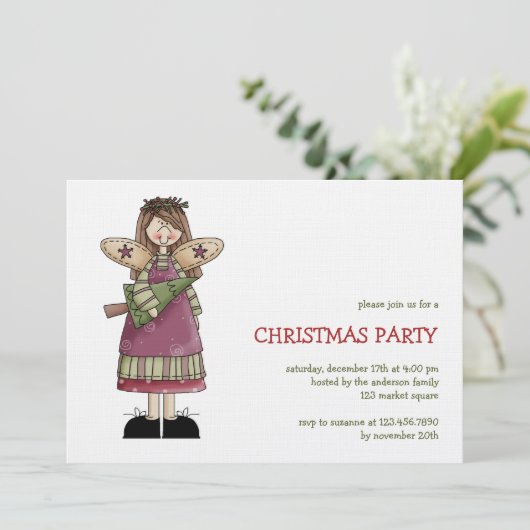 クリスマス·エンジェル·エンジェル·クリスマスツリー 招待状 (スタンド正面)