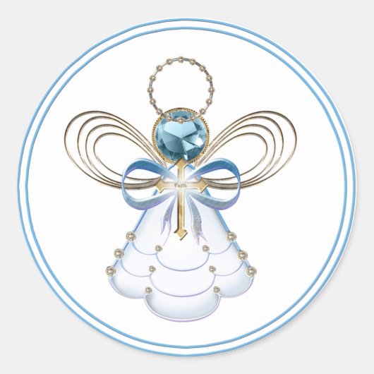 クリスマス・エンジェル・オブ・信仰 ラウンドシール (正面)