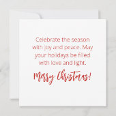 クリスマス・エンジェル カード (裏面)