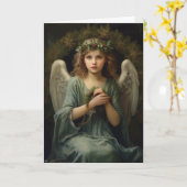 クリスマス・エンジェル カード (黄色い花)