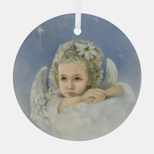 クリスマス・エンジェル ガラスオーナメント (裏面)