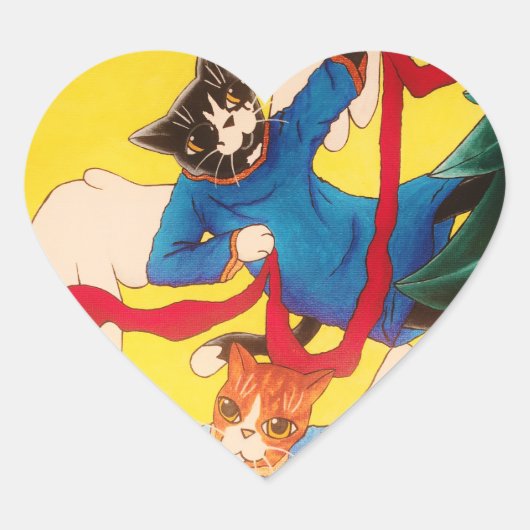 クリスマス・エンジェル・ケルブ・キャッツ ハートシール (正面)