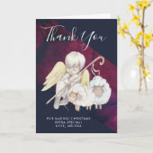 クリスマス・エンジェル・シェパードとラブスありがとう カード (黄色い花)