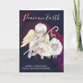 クリスマス・エンジェル・シェパードとラブス・ホリデー カード
