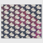 クリスマス・エンジェル・シェパードと羊の模様 ラッピングペーパー (フラット)