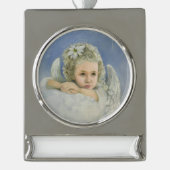 クリスマス・エンジェル シルバープレートバナーオーナメント (正面)