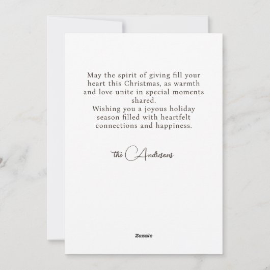 クリスマス・エンジェル シーズンカード (裏面)