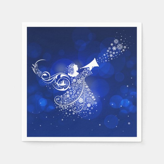 クリスマス・エンジェル スタンダードカクテルナプキン (正面)