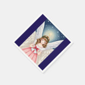 クリスマス・エンジェル スタンダードカクテルナプキン (角)