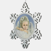 クリスマス・エンジェル スノーフレークピューターオーナメント (右)